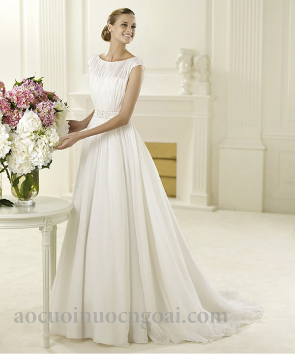 ao cuoi chu a co xep pli kin dao nu tinh 