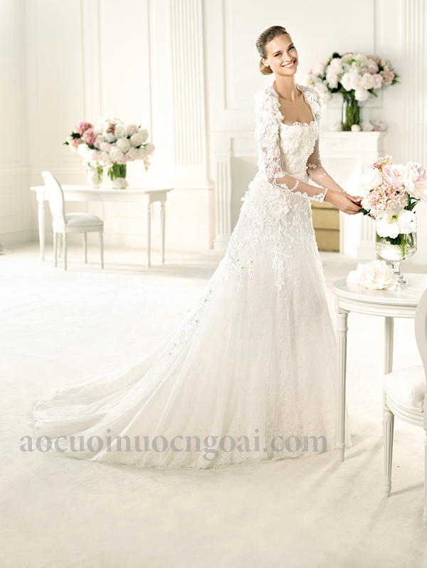 ao cuoi chu  A ket ren noi sang trong 