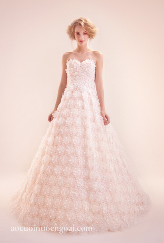 ao cuoi chu a ket ren hoa noi