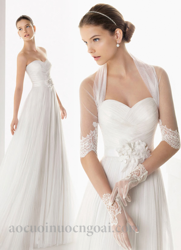 ao cuoi chu a co tim tung don gian 