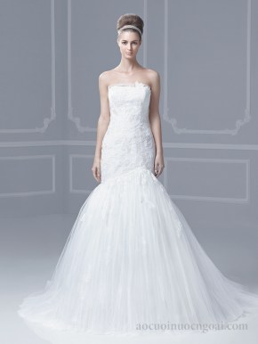 ao cuoi duoi ca cup nguc ket ren sang trong