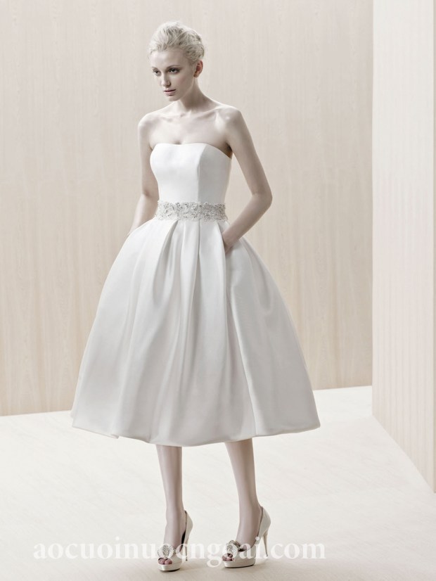 ao cuoi ngan cup nguc tung saton sang trong thanh nha 