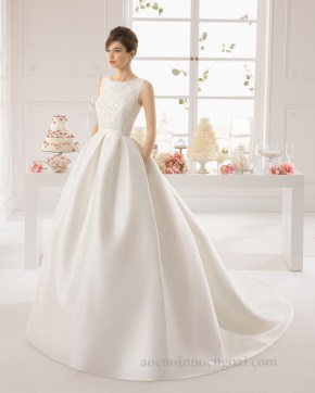 ao cuoi tung xoe satin sang trong dinh ket than ao lap lanh