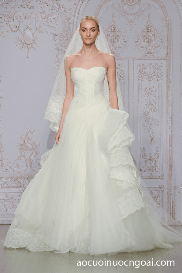 ao cuoi chu a cup nguc xep tang mau xanh duong nhat 