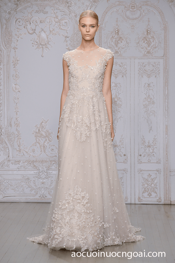 ao cuoi chu a co thuyen tay lo mau tim nhat