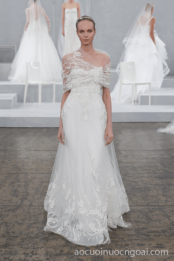 ao cuoi da hoi chu a tay ao lech vai dinh hoa dep long lay 