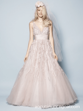 ao cuoi cong chua dinh hoa long lay