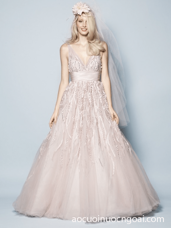 ao cuoi cong chua dinh hoa long lay 