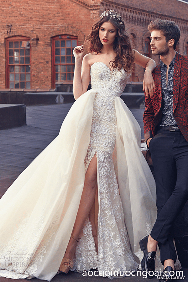 ao cuoi duoi ca dap ren sang trong 