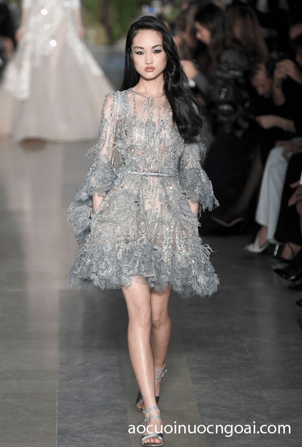 ao cuoi ngan tay lo co thuyen mau xam tro sang trong 