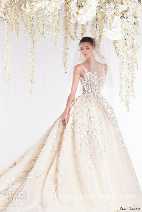 áo cưới công chúa đắp ren