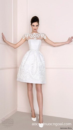 ao cuoi ngan co cao dap ren tinh xao