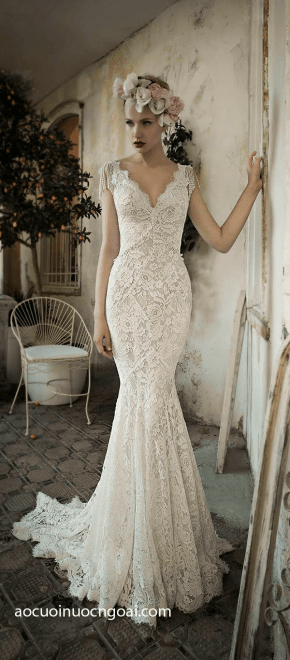 ao cuoi duoi ca cúp v goi cam dap ren quyen ru