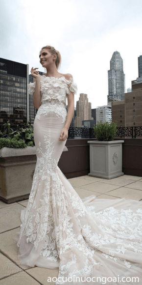 ao cuoi duoi ca tay lo dinh hoa 3d goi cam