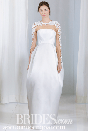 ao cuoi satin kieu la mat don gian