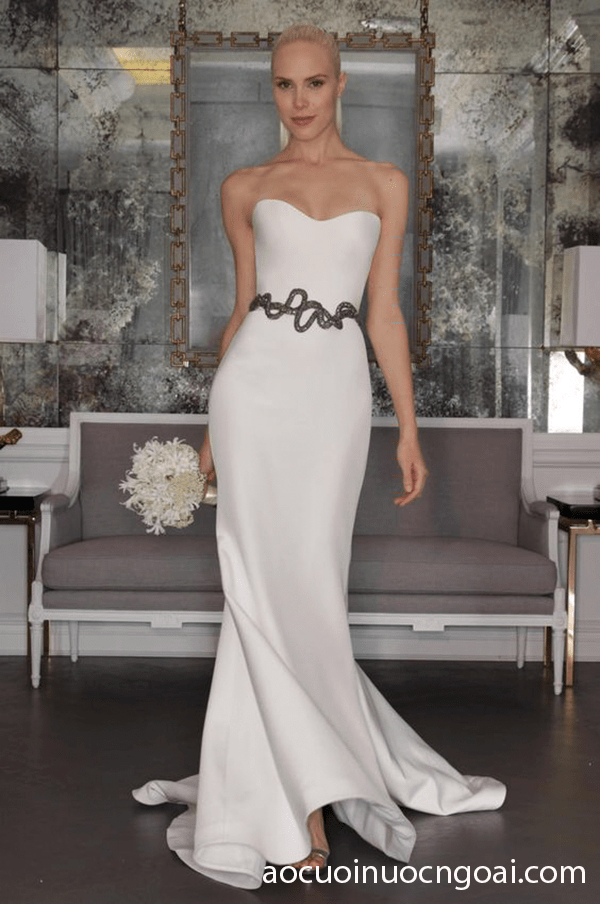 ao cuoi don gian cup nguc duoi ca 