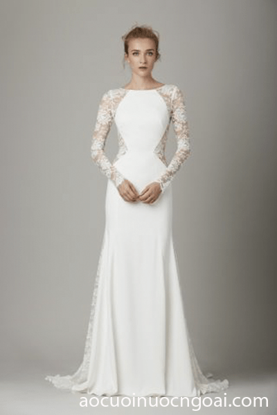 ao cuoi don gian tay ren sang trong 