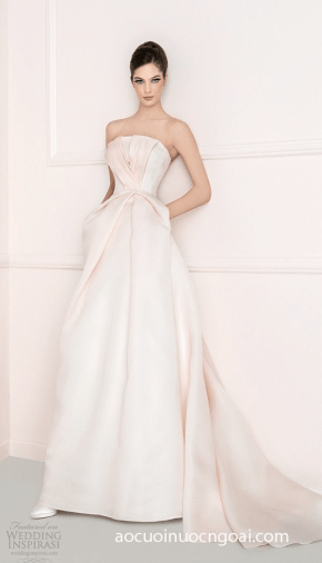 ao cuoi satin cup nguc don gian long lay