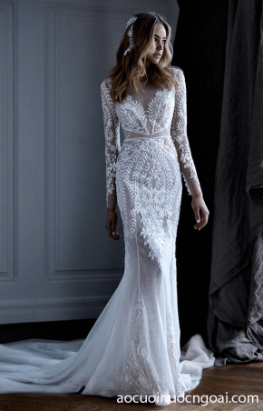 ao cuoi duoi ca dap ren chan xuyen thau sexy goi cam