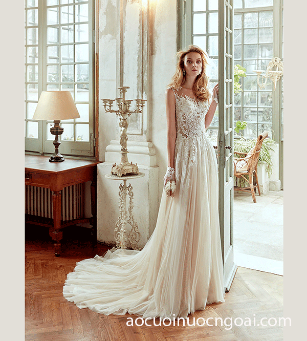 ao cuoi chu a co v dap ren thanh nha