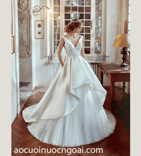 ao cuoi cong chua co tim xep tang la mat