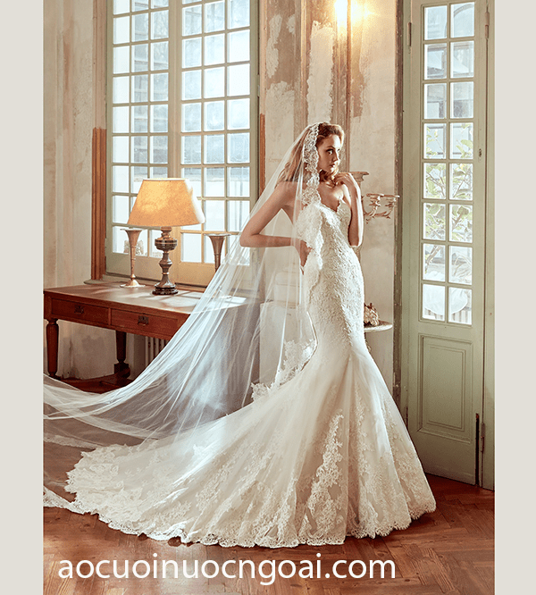 ao cuoi duoi ca cup tim duoi dai dap ren dep 