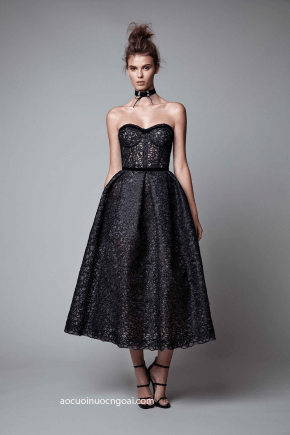 ao cuoi ngan dang midi cup nguc tim don gian sang trong