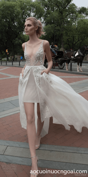 ao cuoi ngan dang om mullet