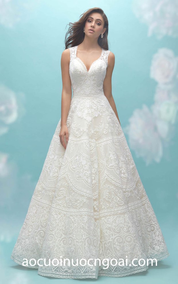 ao cuoi Allure Bridals FW17-06 ao cuoi ren ao cuoi meera meera bridals