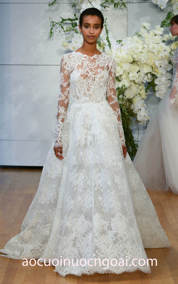 ao cuoi nuoc ngoai monique-lhuillier-spring-2018-13 ao cuoi cong chua tung xoe meera meera fashion concept