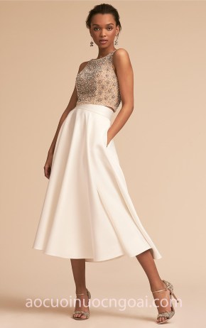 Áo cưới crop top cổ yếm BHLDN 2018 may áo cưới đẹp Sài Gòn xưởng may áo cưới cao cấp Meera Meera Fashion Concept