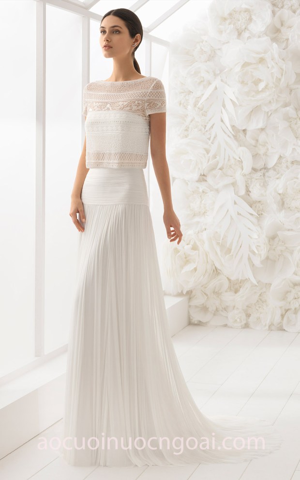 ao cuoi crop top Rosa Clara Soft 2018 LEO dia chi may ao cuoi dep tp hcm xuong may vay cuoi cao cap meera meera fashion concept