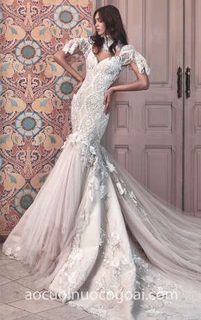 may áo cưới đẹp tp hcm váy cưới đuôi cá xoè lộng lẫy Galia Lahav 2018 Victorian Affinity địa chỉ may áo cưới đẹp sài gòn xưởng may váy cưới cao cấp meera meera