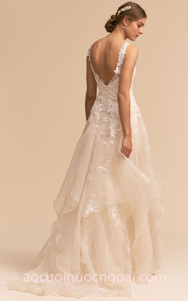 may ao cuoi dep sai gon ao cuoi xep tang da tiec BHLDN Bridal 2018 Ever After Gown dia chi may vay cuoi dep tp hcm xuong may ao cuoi meera meera fashion concept