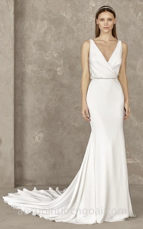 may áo cưới đẹp tp hcm váy cưới đuôi cá PRONOVIAS PRIVEÉ 2018 YANEIDA xưởng may áo cưới cao cấp meera meera fashion concept