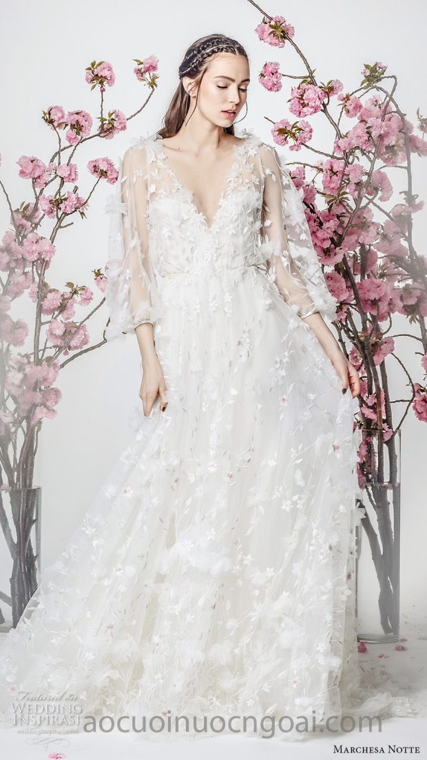 may ao cuoi dep tp hcm vay cuoi cong chua marchesa-notte-spring-2018-bridal dia chi may ao cuoi dep sai gon xuong may ao cuoi meera meera fashion concept