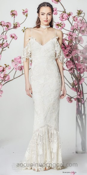 địa chỉ may áo cưới đẹp tp hcm áo cưới đuôi cá Marchesa Notte 2018 xưởng may váy cưới cao cấp Meera Meera Fashion Concept