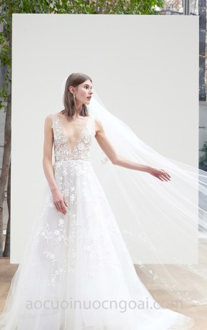 may áo cưới đẹp tp hcm váy cưới công chúa Oscar de la BRIDAL 2018 địa chỉ may áo cưới đẹp sài gòn xưởng may áo cưới meera meera fashion concept