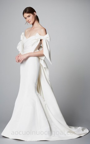 may váy cưới đẹp tp hcm váy cưới đuôi cá nơ Marchesa Bridal Spring 2018 PHOENIX xưởng may áo cưới sài gòn meera meera fashion concept