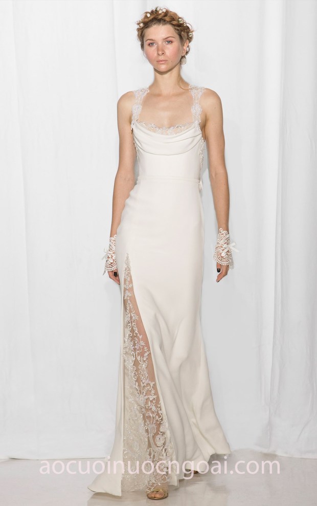 váy cưới dạ tiệc xẻ tà sexy Reem Acra may áo cưới đẹp tp hcm meera meera fashion concept