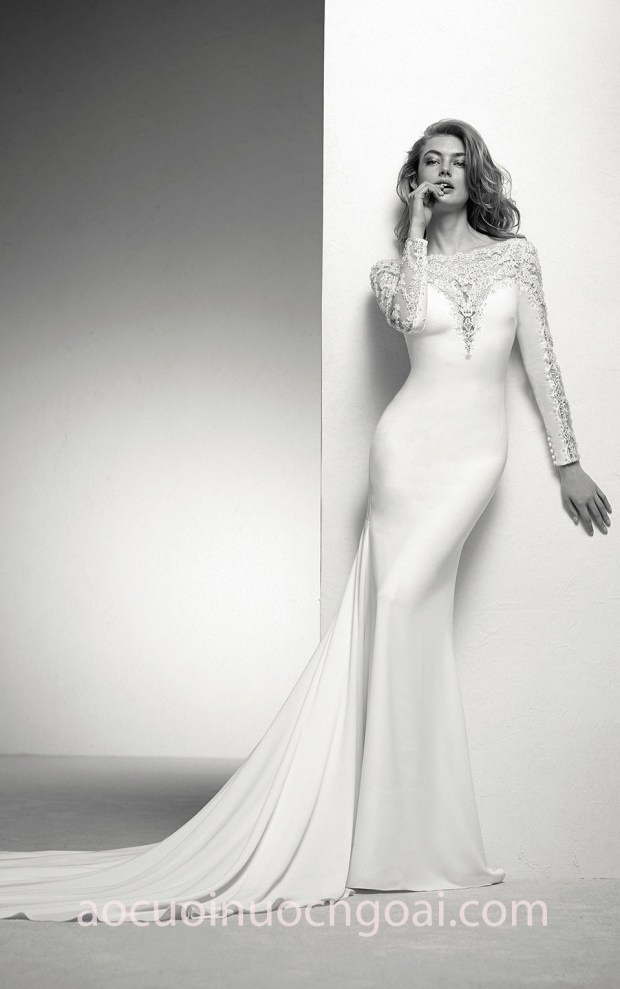 may áo cưới đẹp tp hcm váy cưới đuôi cá Pronovias Priveé 2018 Ideal meera meera bridal