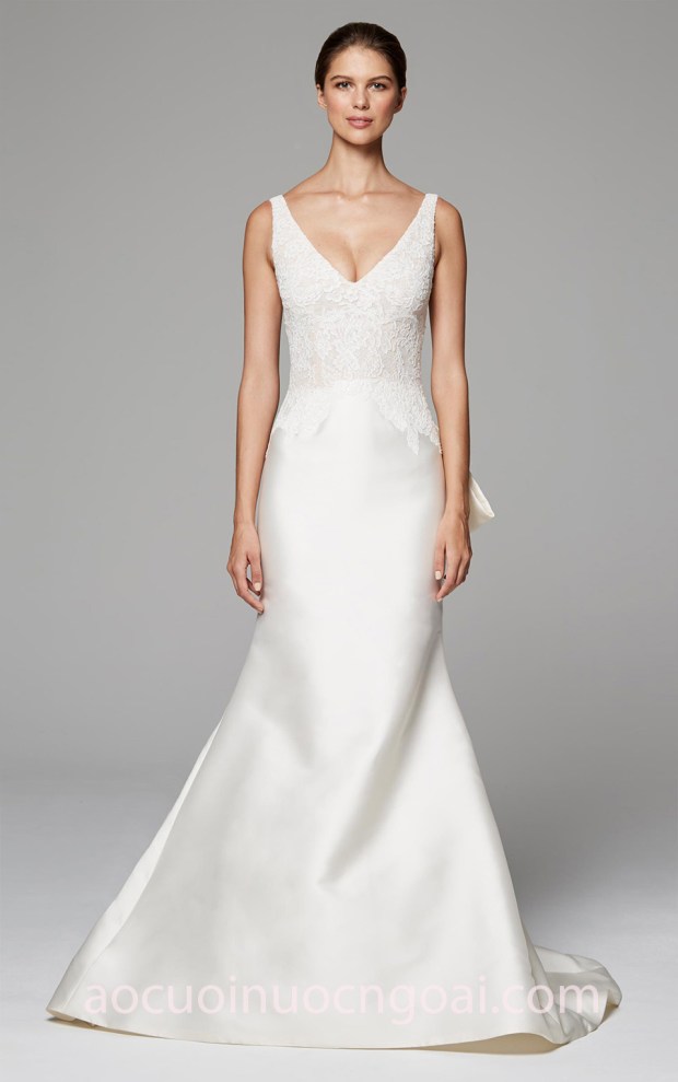 may áo cưới đẹp tp hcm váy cưới đuôi cá Anne Barge Fall 2018 CELINE xưởng may áo cưới meera meera bridal