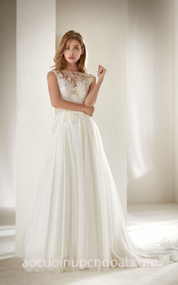 váy cưới cho cô dâu nhỏ con meera meera fashion concept áo cưới đẹp tp hcm sài gòn Pronovias Petite 2018 Atlantis