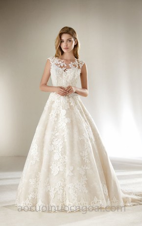 may áo cưới cho cô dâu nhỏ con áo cưới meera meera bridal váy cưới công chúa Pronovias Petite 2018 Dracme