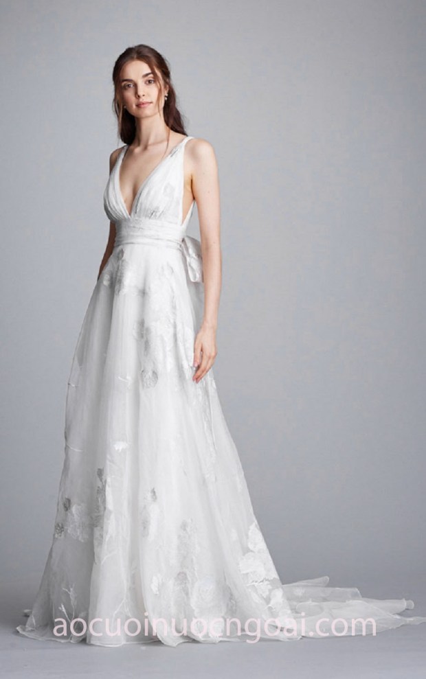 may áo cưới đẹp tp hcm sài gòn meera meera bridal váy cưới thêu ren Marchesa Bridal Notte 2018 Sadie