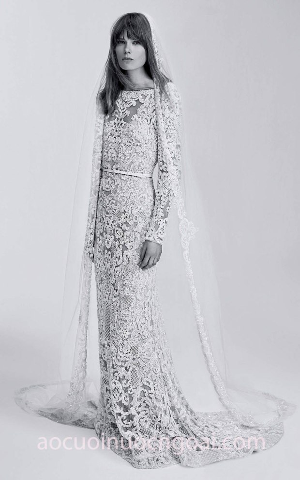 áo cưới đuôi cá đính đá đẹp 2018 Elie Saab Bridal 526 xưởng may váy cưới cao cấp sài gòn meera meera fashion concept