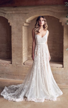 váy cưới dạ tiệc đẹp thêu hoa Anna Campbell 2018 Wanderlust Ameliee may áo cưới đẹp tp hcm meera meera bridal