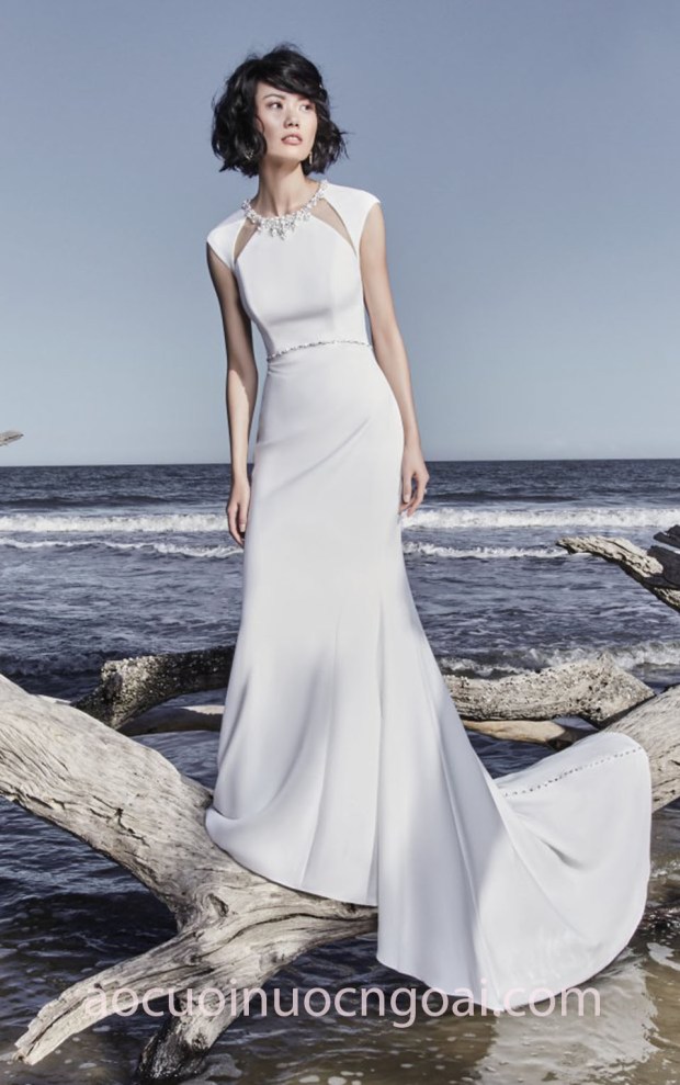 xưởng may áo cưới cao cấp tp hcm meera meera fashion concept đầm đuôi cá cut out Sottero and Midgley 2018