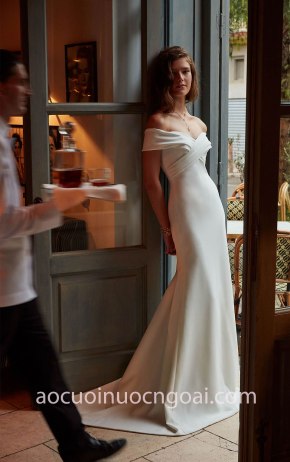 may đầm cưới đuôi cá đẹp sài gòn tp hcm áo cưới meera meera váy đuôi cá trễ vai BHLDN Bridal 2018 Blake