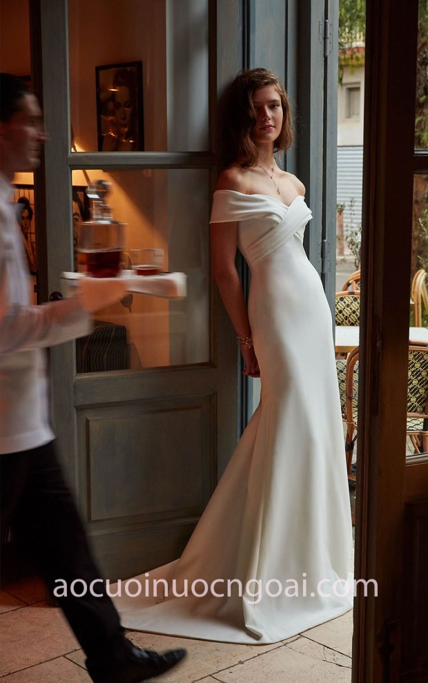 may đầm cưới đuôi cá đẹp sài gòn tp hcm áo cưới meera meera váy đuôi cá trễ vai BHLDN Bridal 2018 Blake 